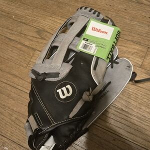 Wilson Adult Black and Gray Softball Glove